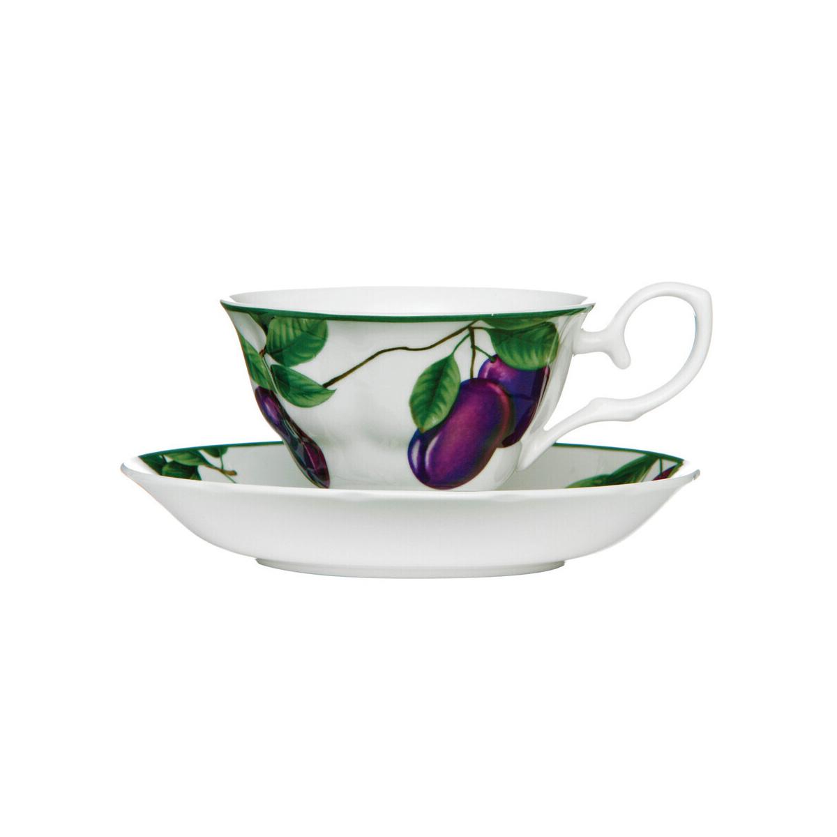 Orchard Fruits Sugar Plum Cup And Saucer