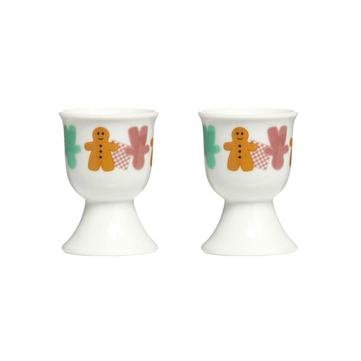 Set Of Two Gingerbread Man Egg Cups