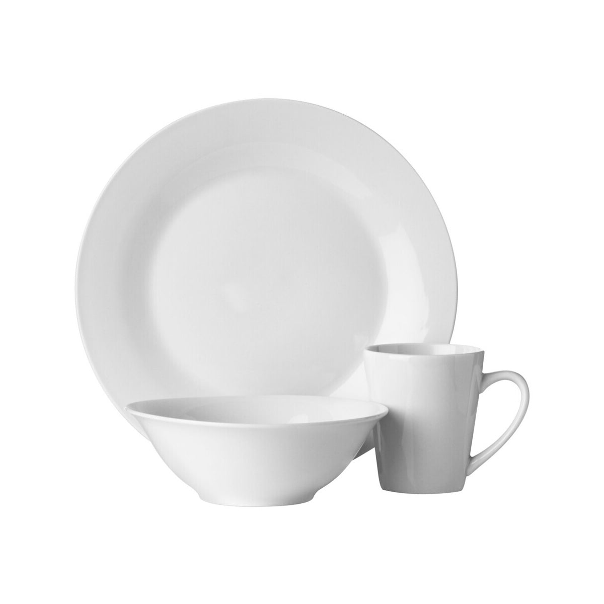 Elmira 12Pc White Porcelain Dinner Set