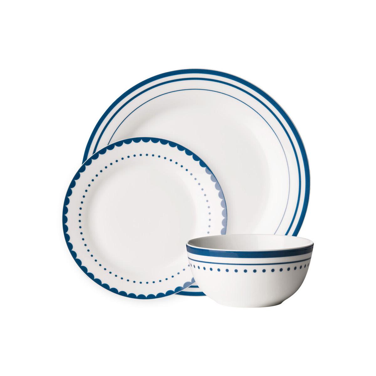 Avie Saturn 12 Piece Blue Dinner Set MOB