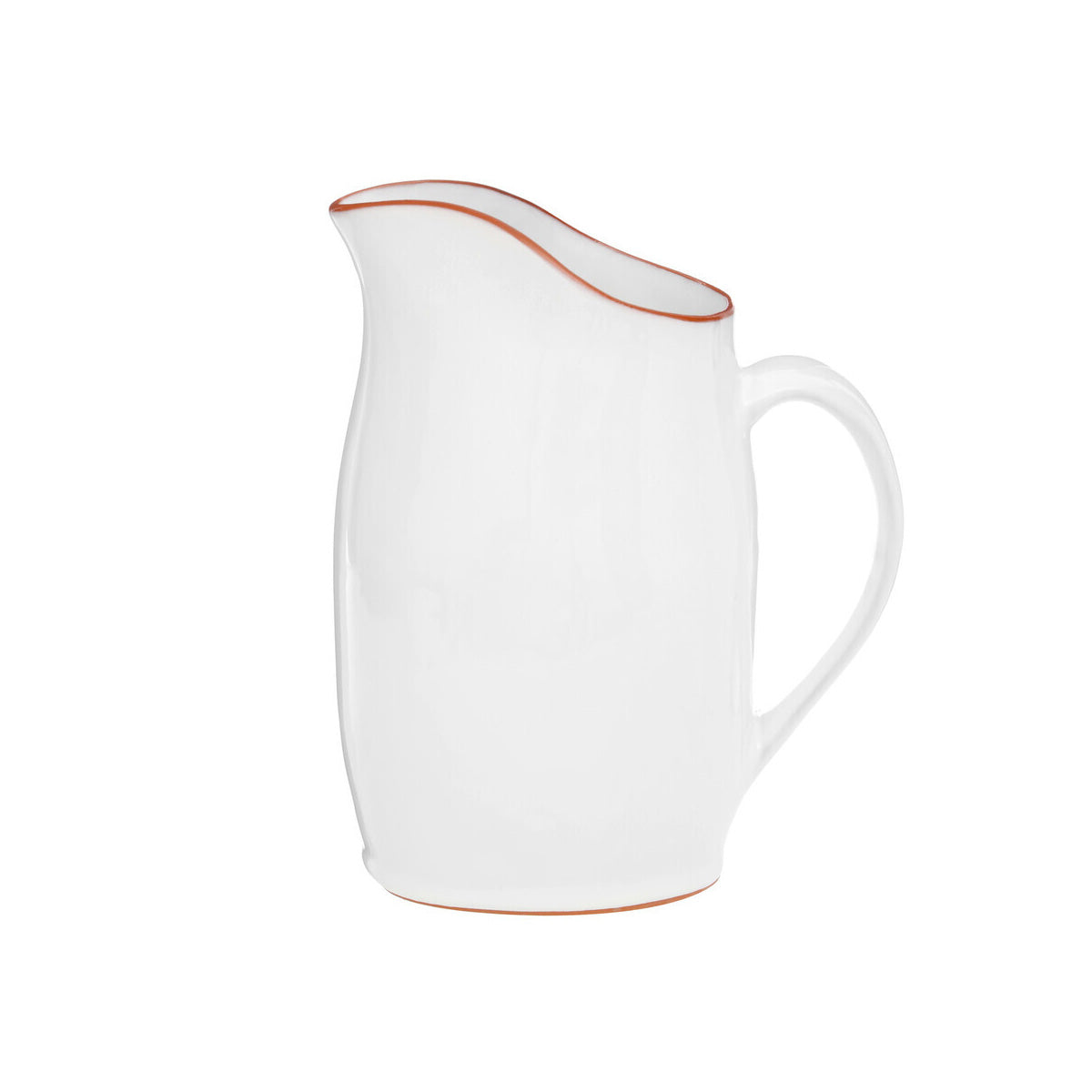 Calisto Terracotta White Glazed Pitcher
