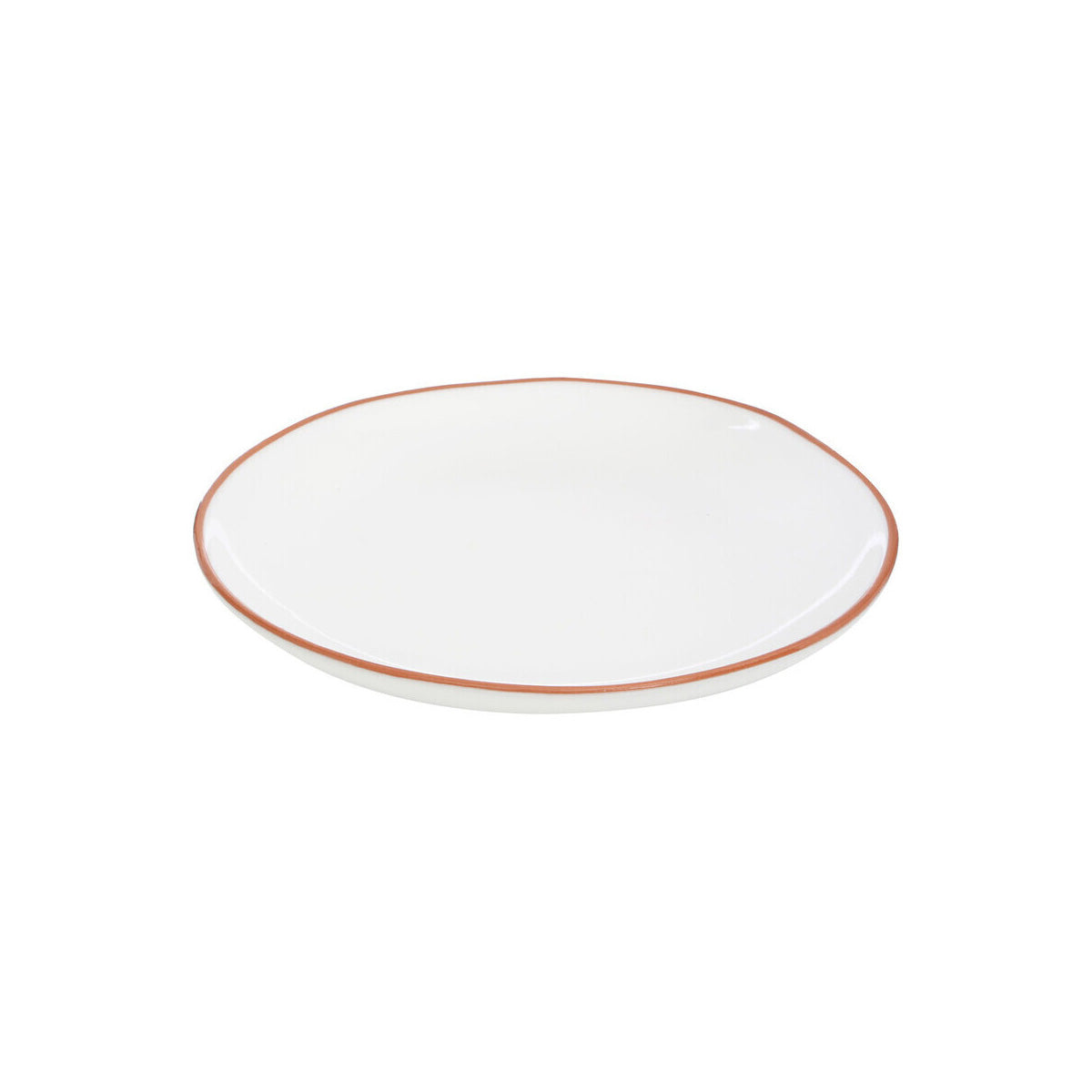 Calisto Terracotta White Glazed Dinner Plate