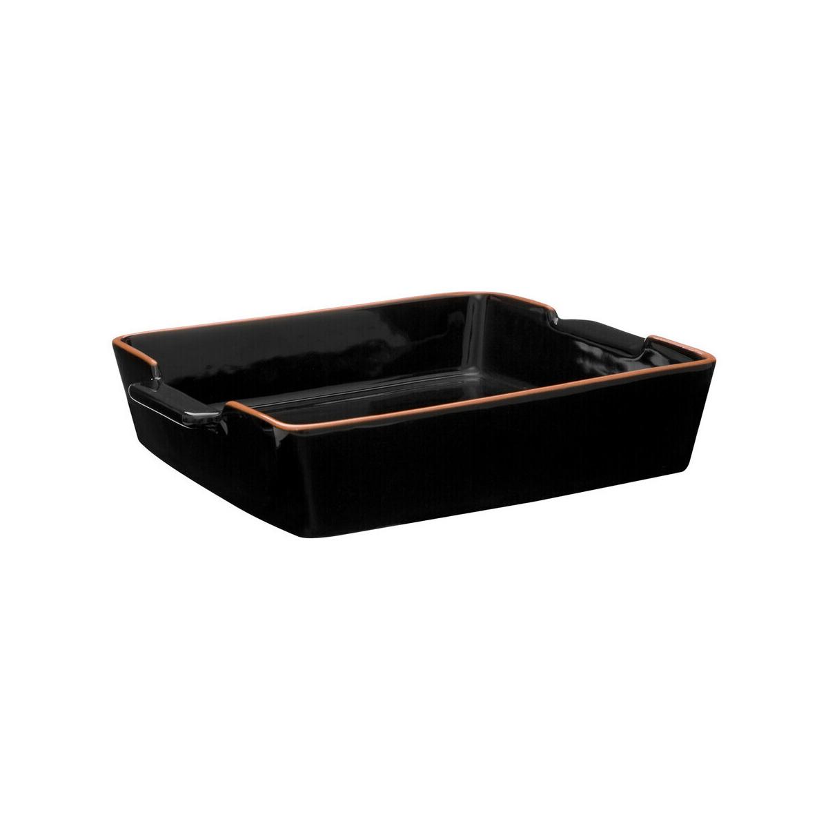 Calisto Terracotta Black Glazed Oven to Table Dish
