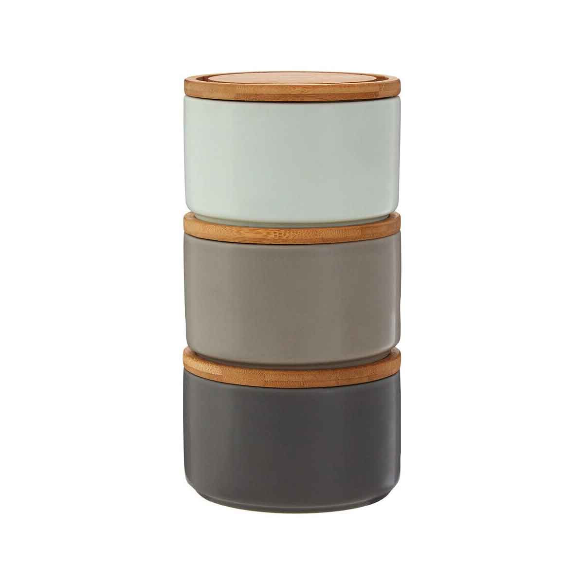 Fenwick Set of Three Stacking Canisters