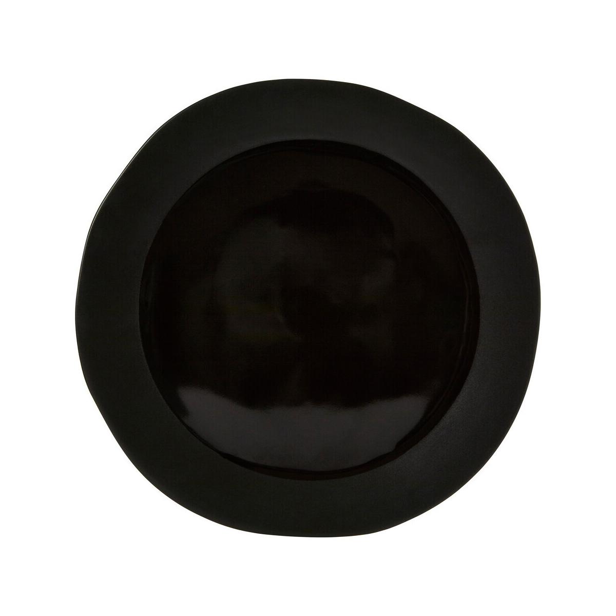 Hygge Black Stoneware Pizza Plate