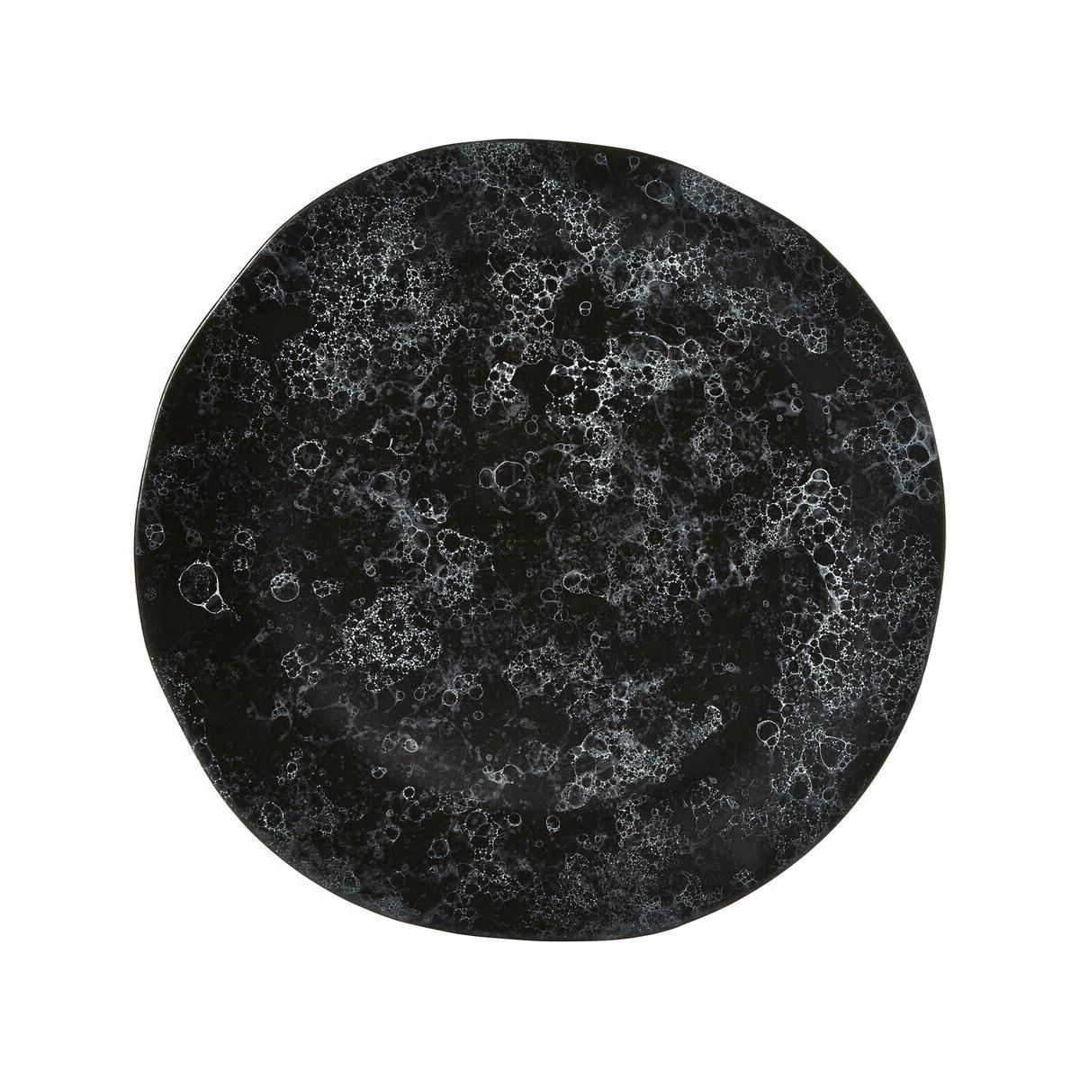 Hygge Black Marble Effect Pizza Plate