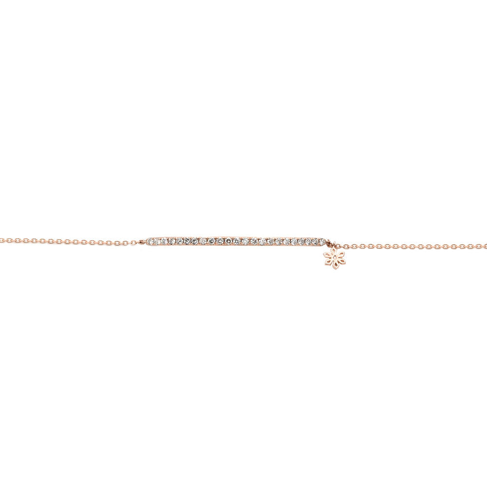Illuminess™  14K Rose Gold Diamond Bar Bracelet