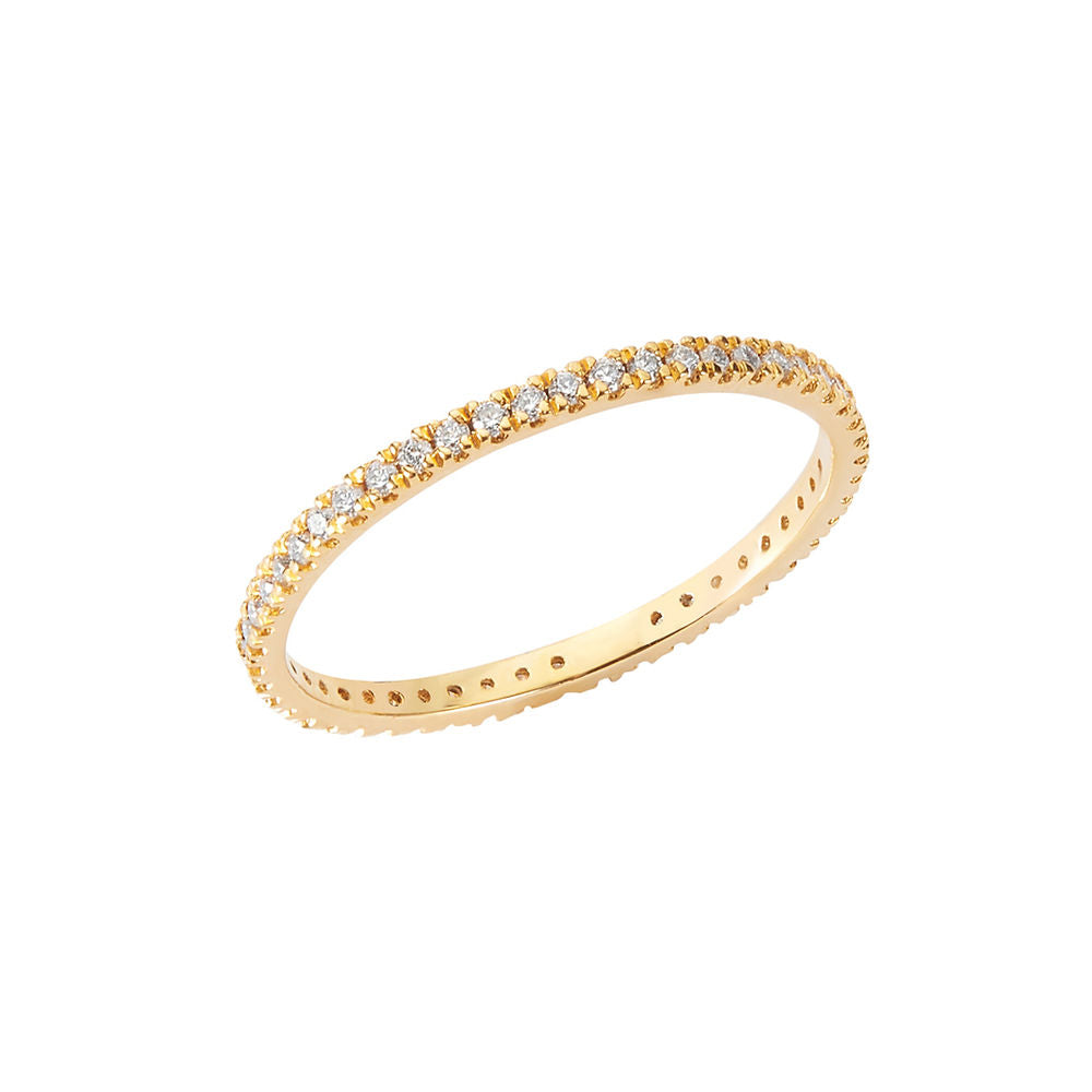 Illuminess™ Gold Vermeil French Pave Eternity Stacking Ring - US 8 / UK P