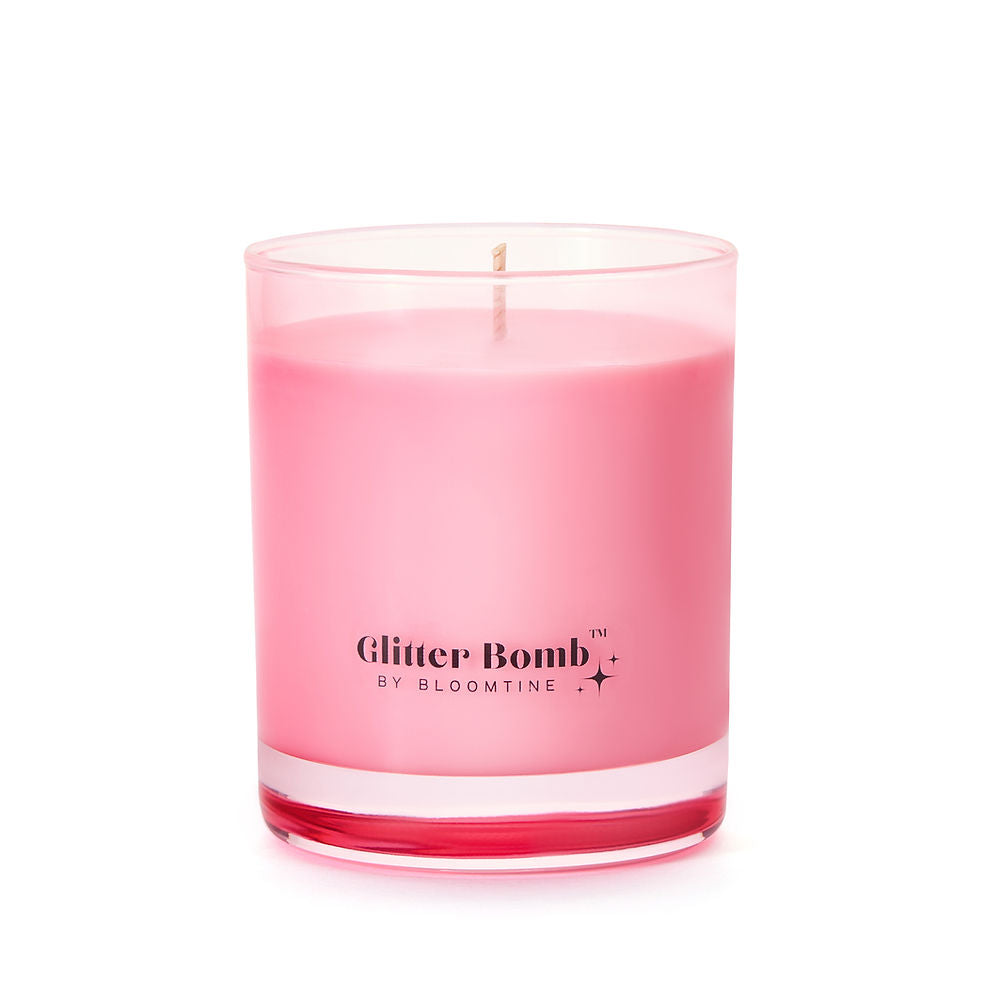 Pink Cosmos | Glitter Bomb™ Gift Candle Blackcurrant, Vanilla & Jasmine 230G