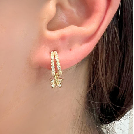 Enchanting Flutterfly™ Gold Vermeil Butterfly Huggies