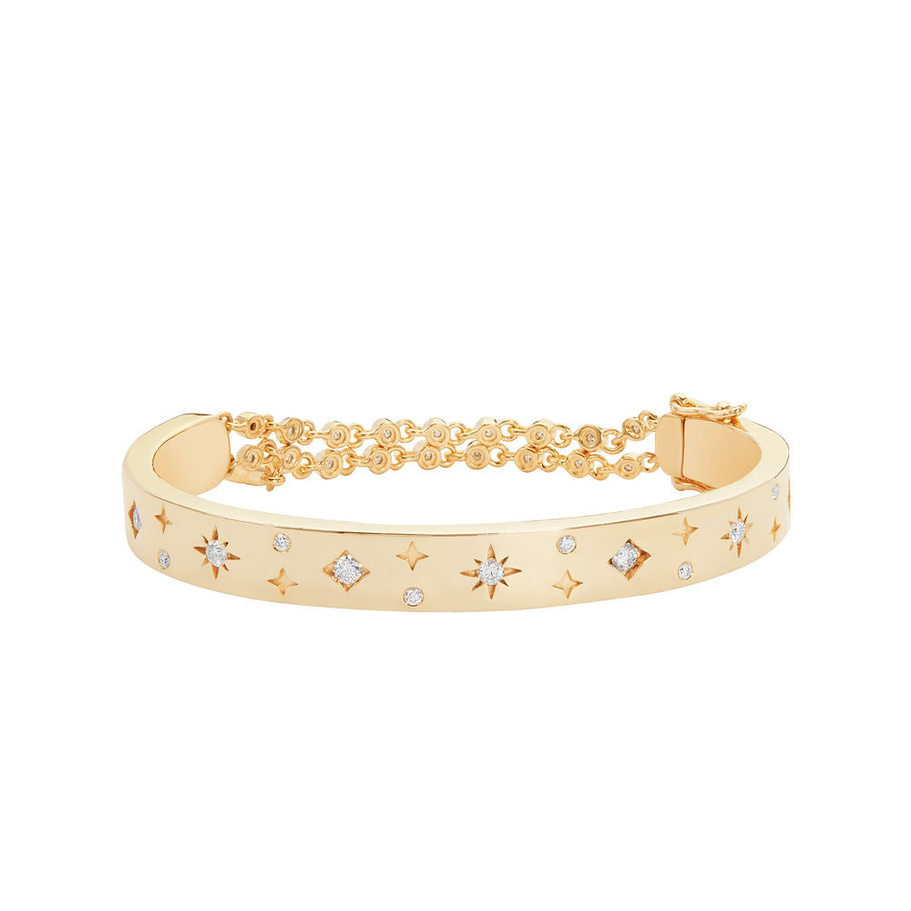 Illuminess™ Premium Gold Vermeil Starset Bangle - Medium