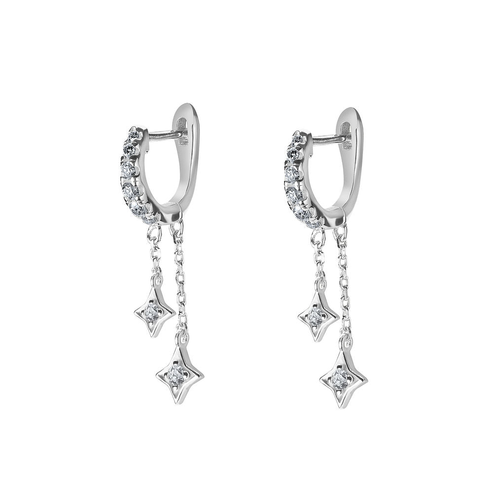 Illuminess™ Mini Sterling Silver Shooting Star Huggies