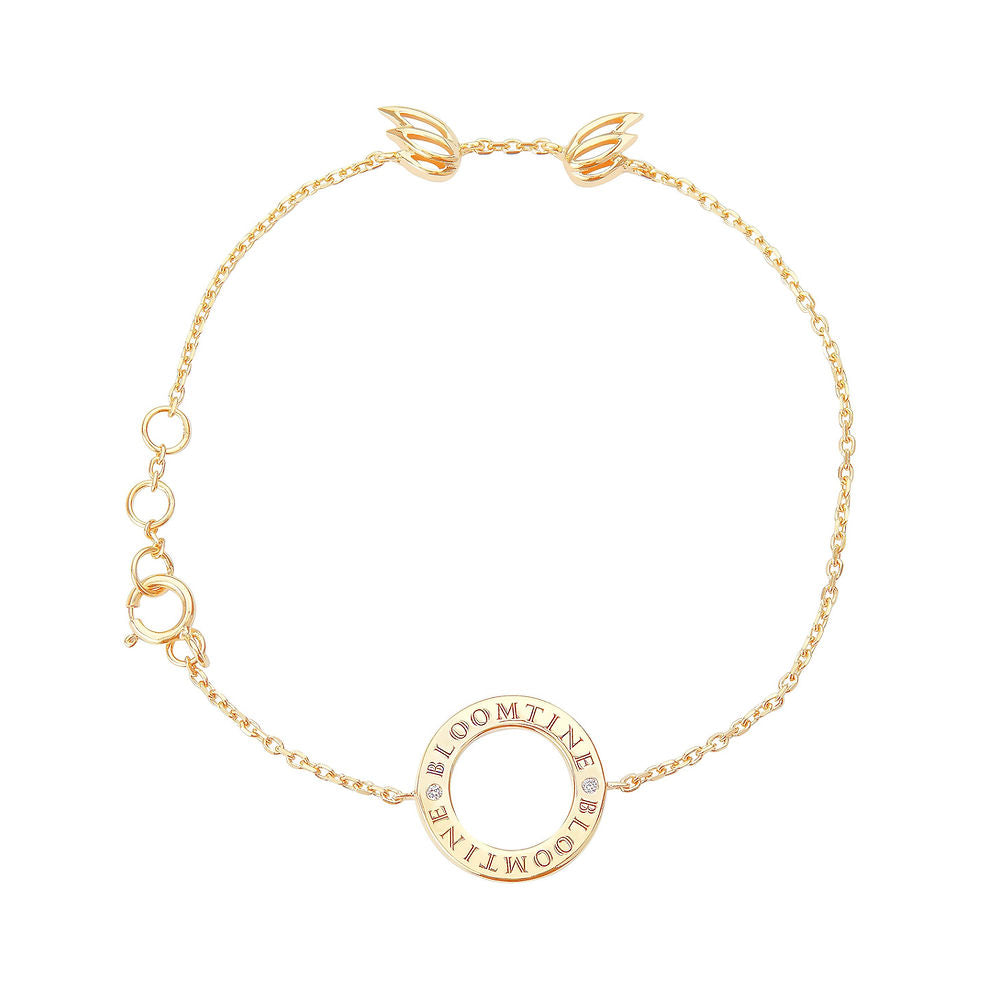 Mini Halo Wings™ Premium Gold Vermeil Diamond Bracelet - Small