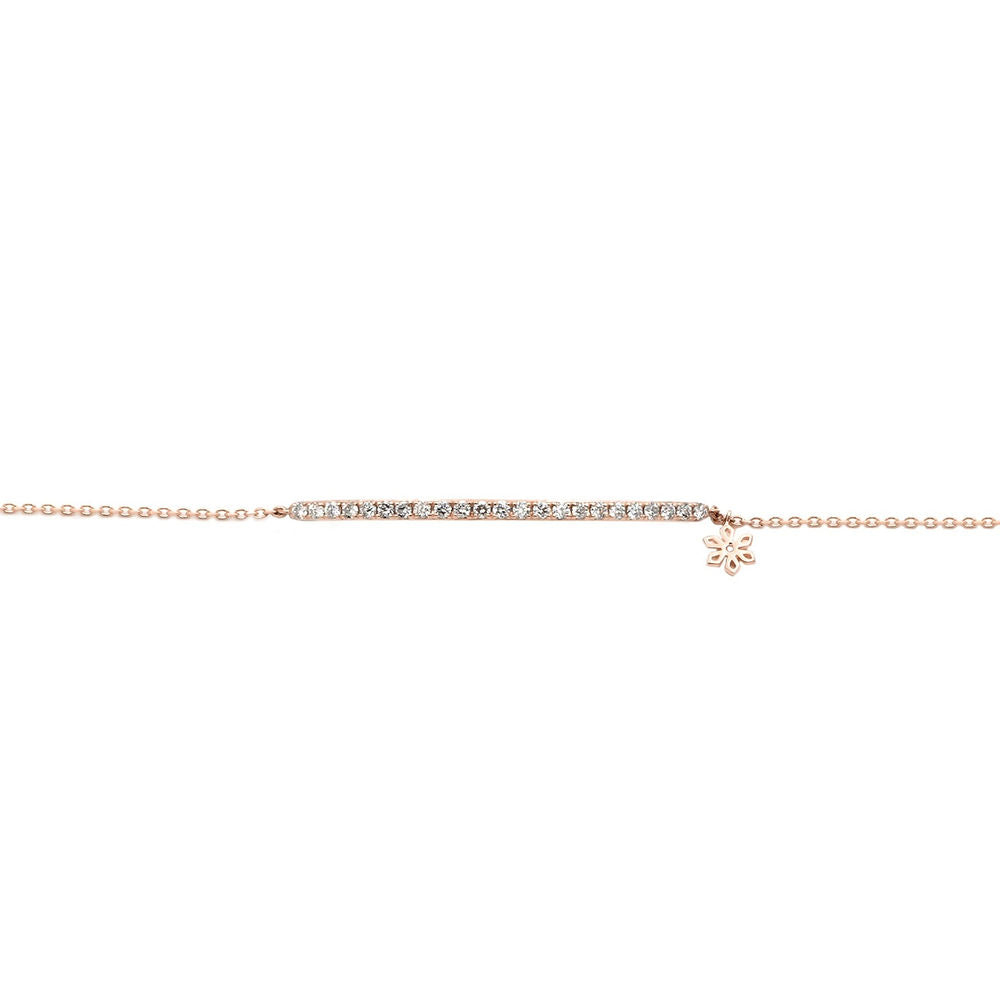 Illuminess™  14K Rose Gold Diamond Bar Bracelet