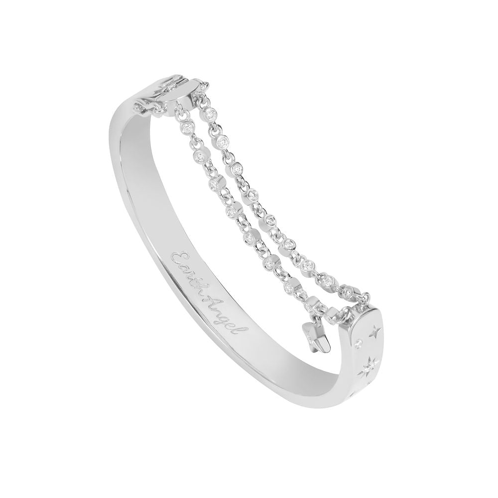 Illuminess™ Sterling Silver Starset Banglet - Medium Size