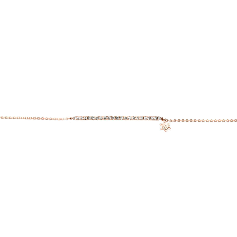 Illuminess™  14K Rose Gold Diamond Bar Bracelet