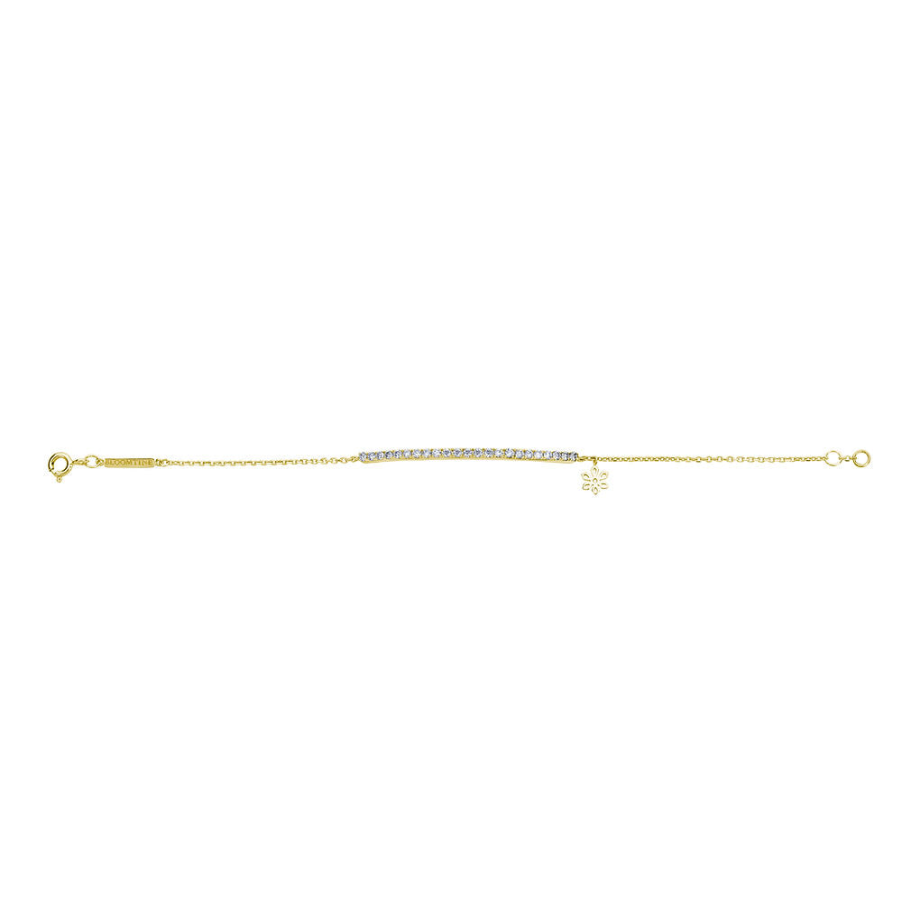 Illuminess™ 14K Gold Diamond Bar Bracelet