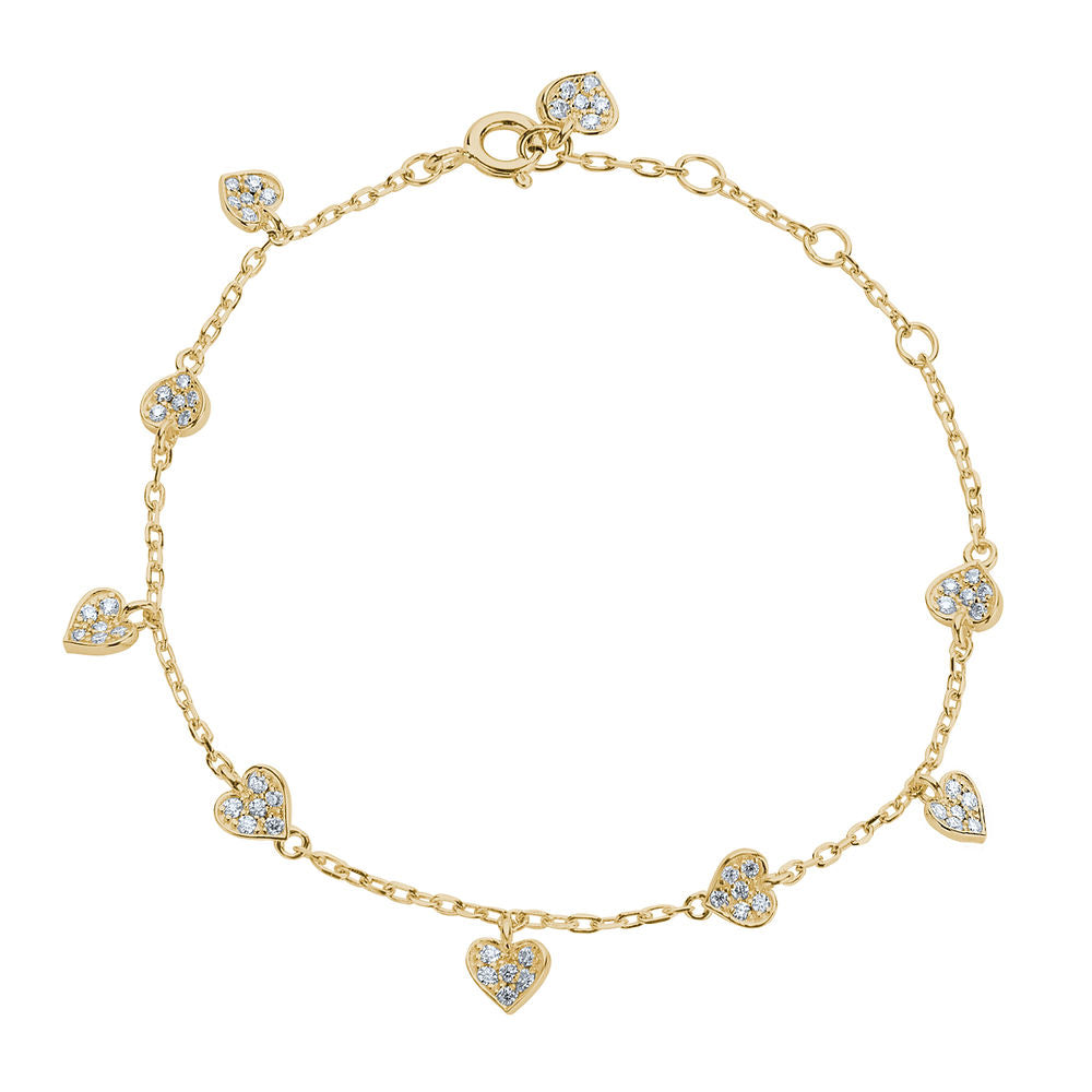 'Choose Love' Heart Bracelet in Gold Vermeil