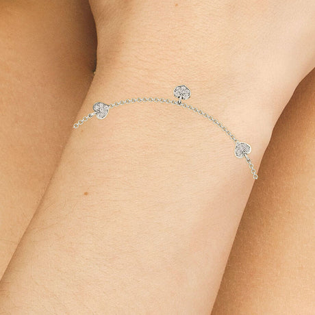 'Choose Love' Heart Bracelet in Sterling Silver