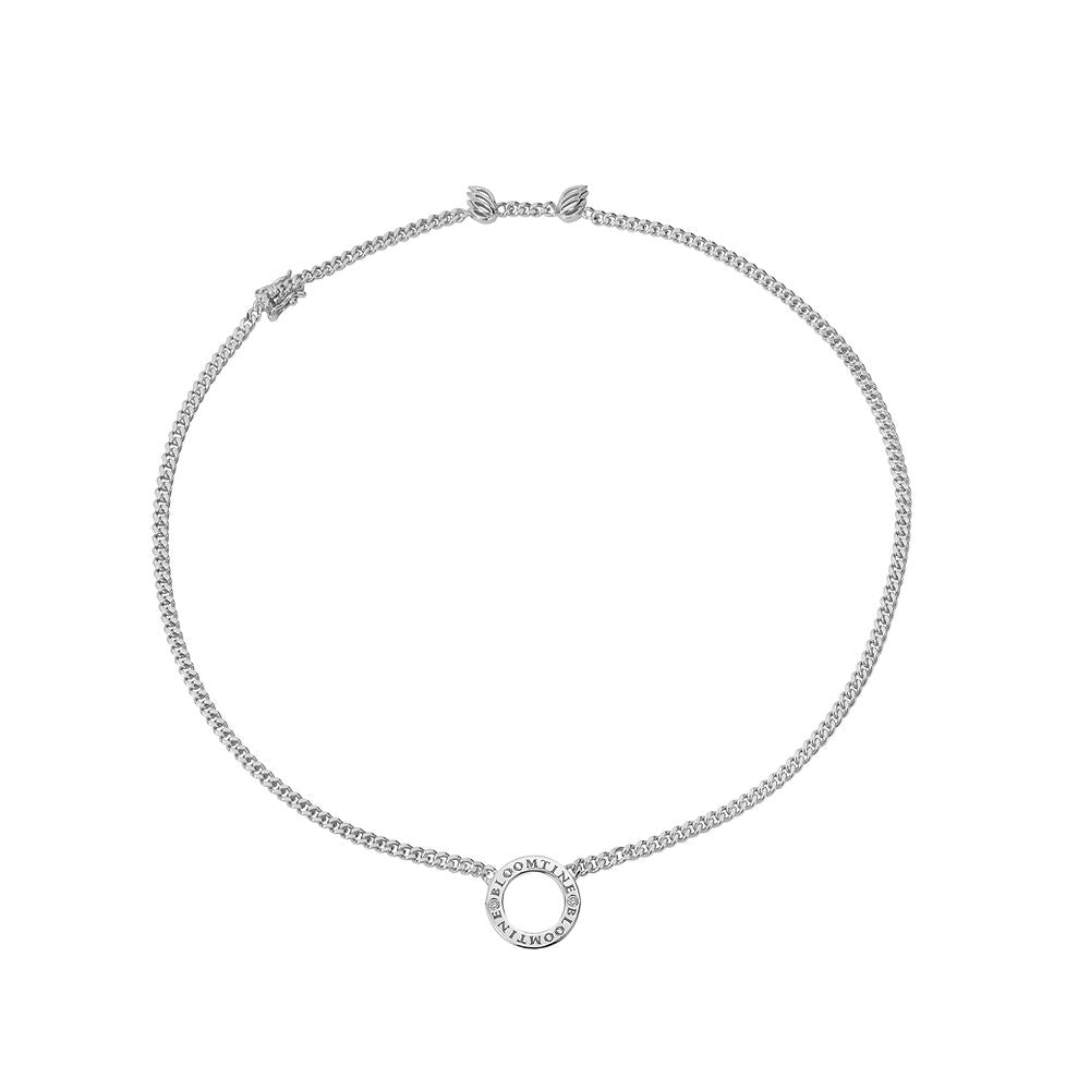 Mini Halo Wings™ Sterling Silver Diamond Angel Choker - 15"