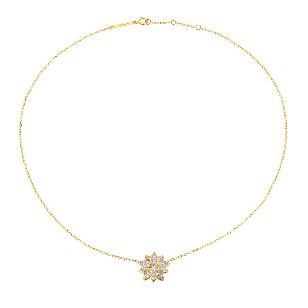 Eternal Bloom™ 14K Gold Diamond Flower Choker / Necklace