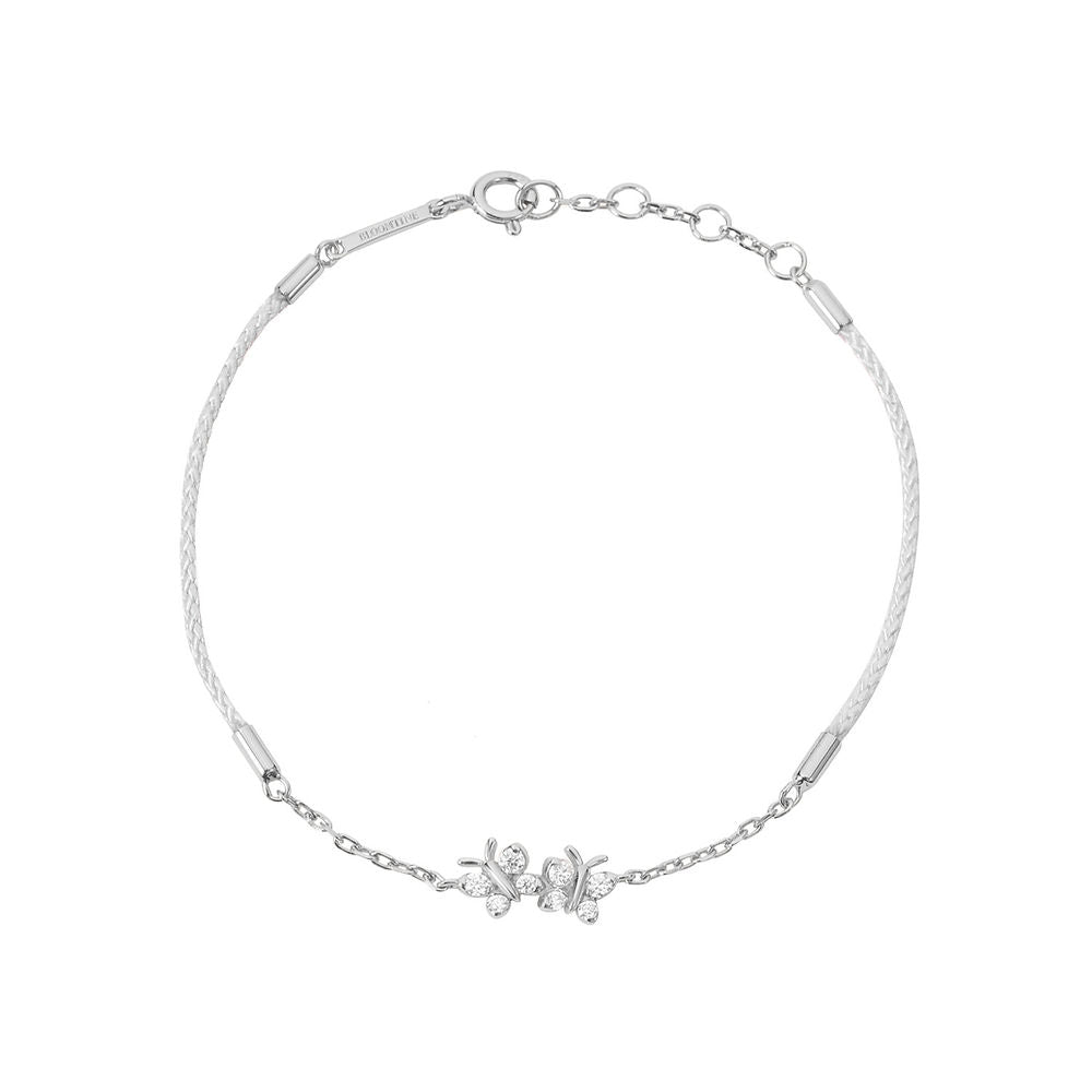 Enchanting Flutterfly™ Sterling Silver Silk Cord Butterfly Bracelet
