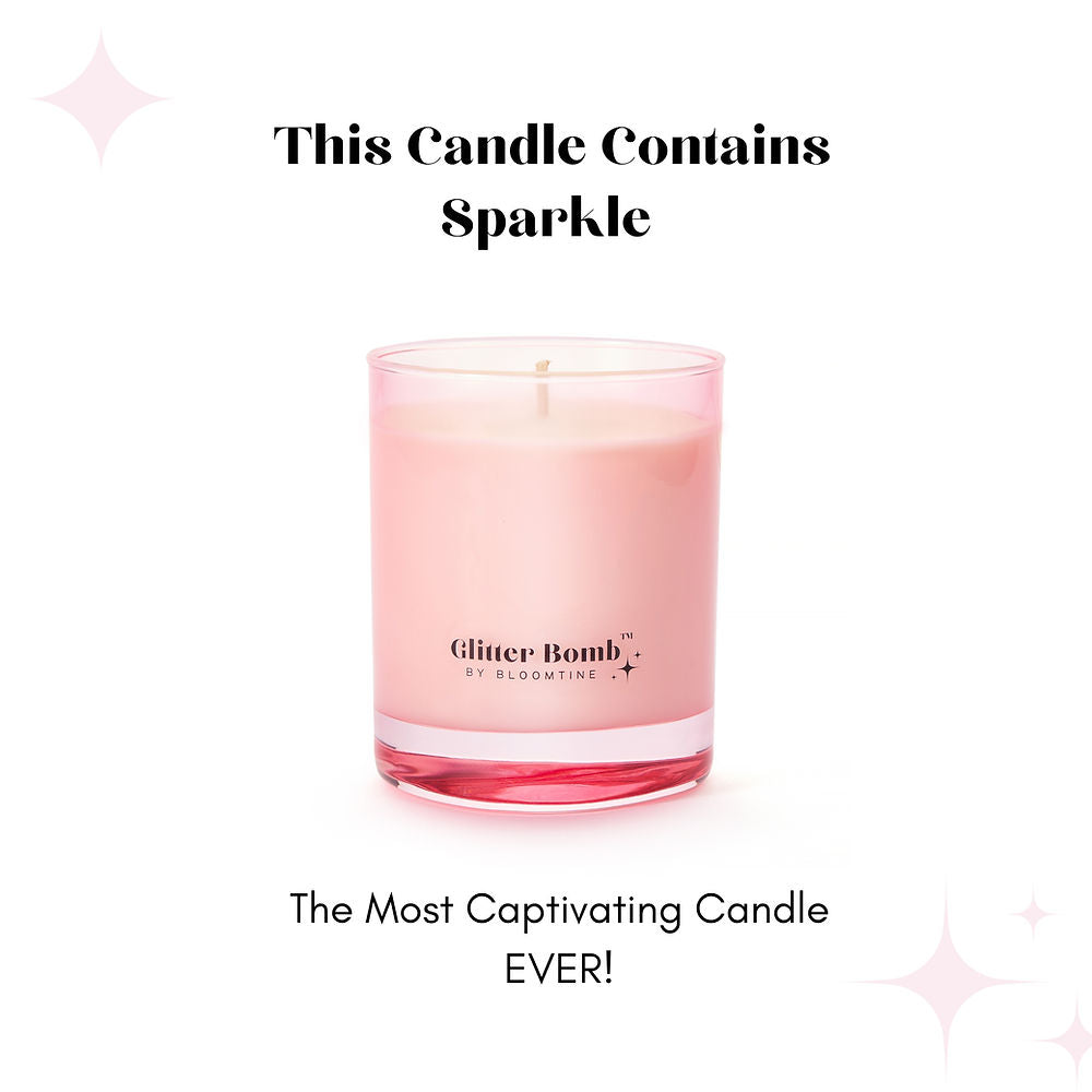 Sparkle-Nova | Glitter Bomb™ Gift Candle in Bergamot, Cedar and Rose 230g