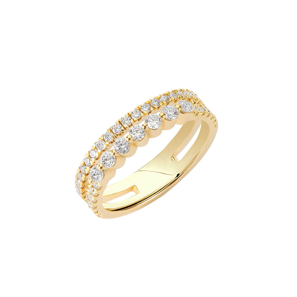 Illuminess™ Gold Vermeil Combi Stack Ring - US 8 / UK P