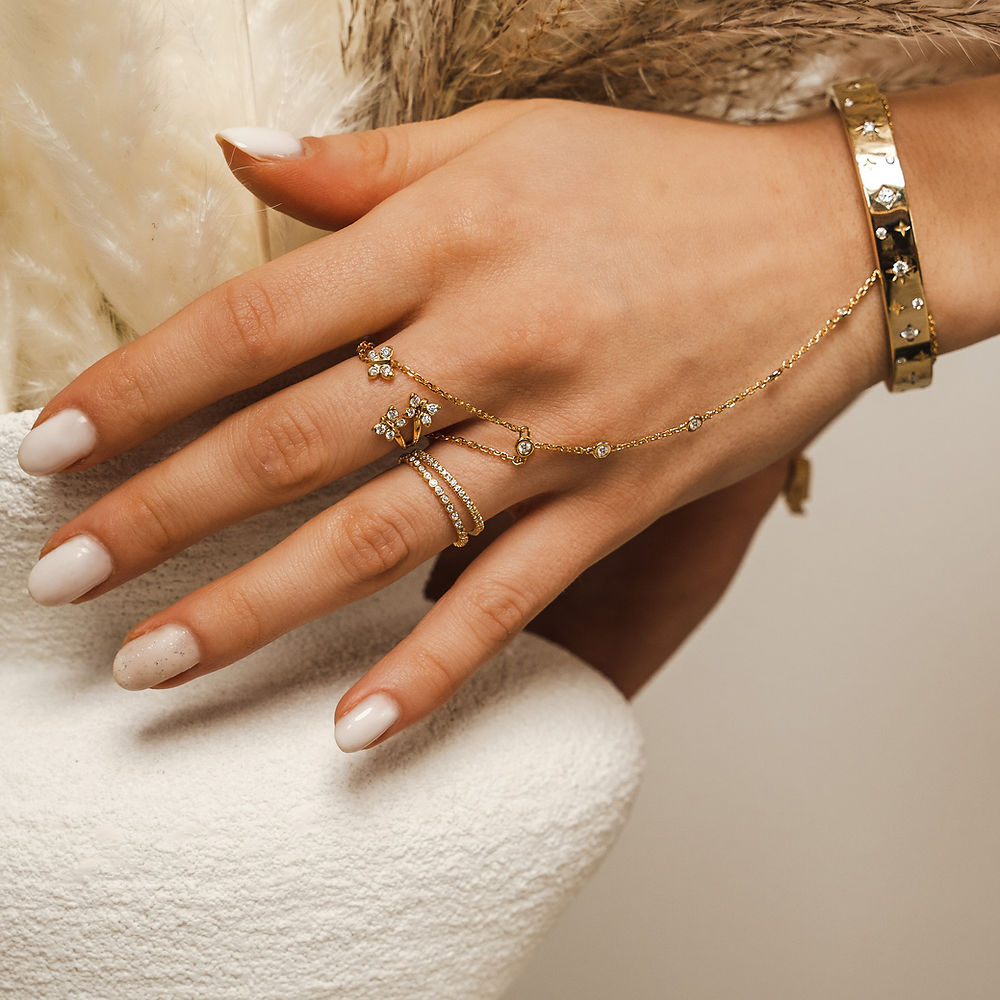 Illuminess™ Premium Gold Vermeil Sparkle Hand Chain