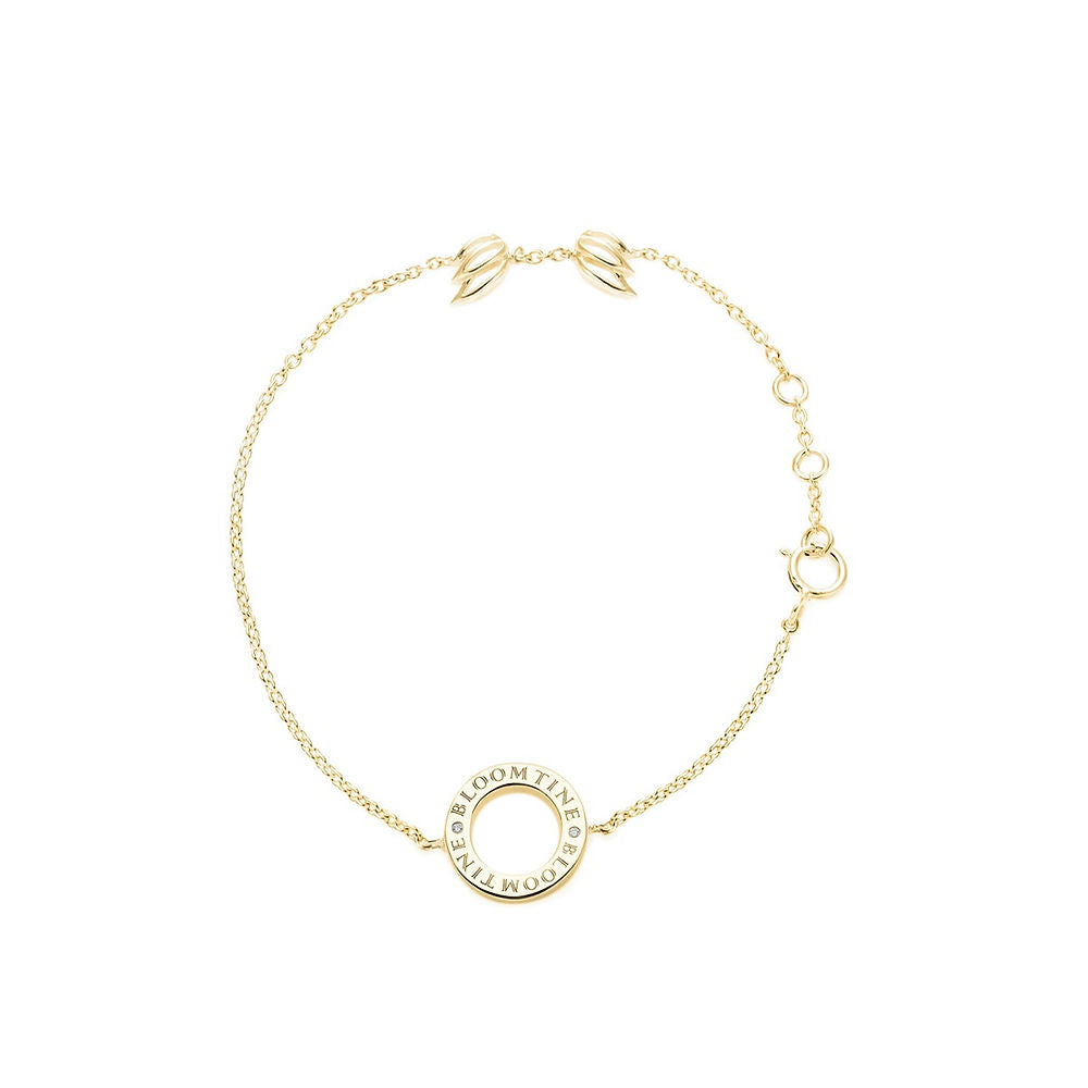 Mini Halo Wings™ Premium Gold Vermeil Diamond Bracelet - Small