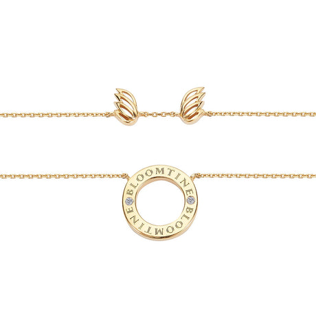 Mini Halo Wings™ Diamond Gold Vermeil Angel Necklace