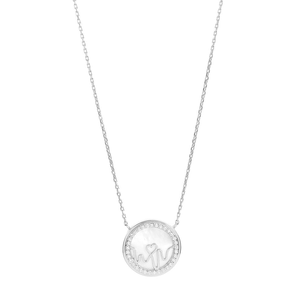 Loves Frequency™ Mother of Pearl Sterling Silver Necklace