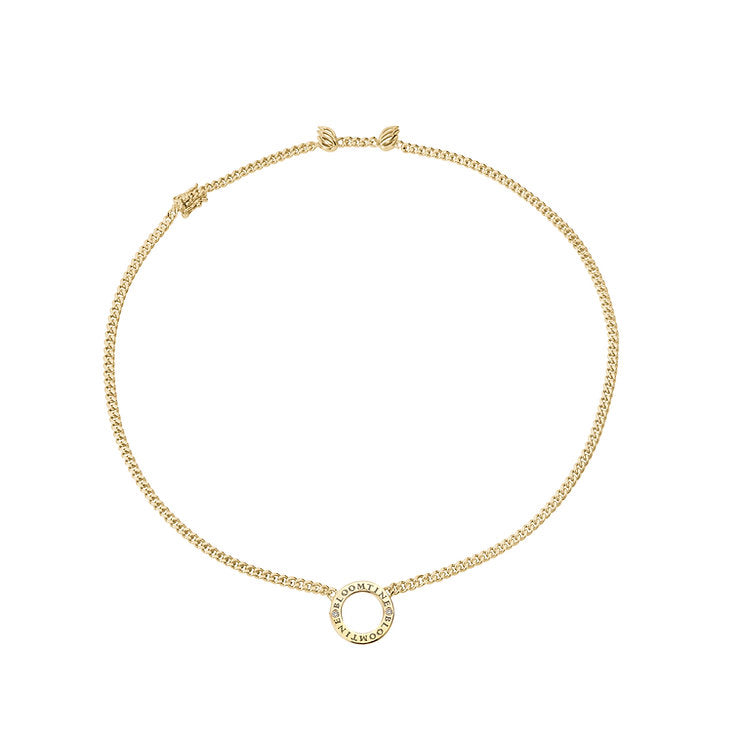 Mini Halo Wings™ Gold Vermeil Diamond Angel Choker - 15.5"