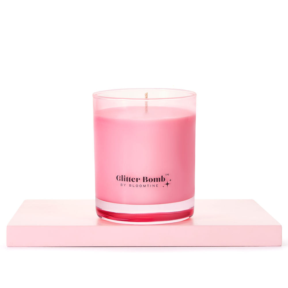 Pink Cosmos | Glitter Bomb™ Gift Candle Blackcurrant, Vanilla & Jasmine 230G
