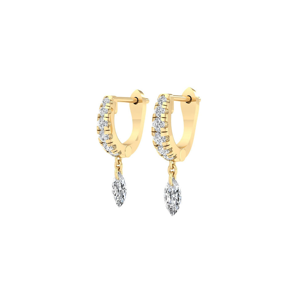 Illuminess™ Gold Vermeil Floating Moissanite Huggies