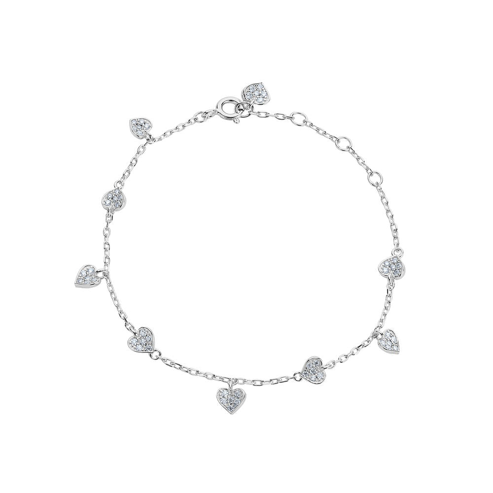 'Choose Love' Heart Bracelet in Sterling Silver