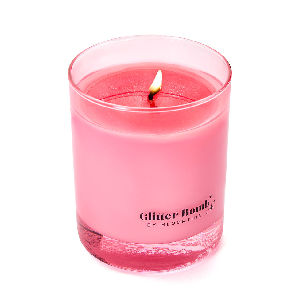 Pink Cosmos | Glitter Bomb™ Gift Candle Blackcurrant, Vanilla & Jasmine 230G