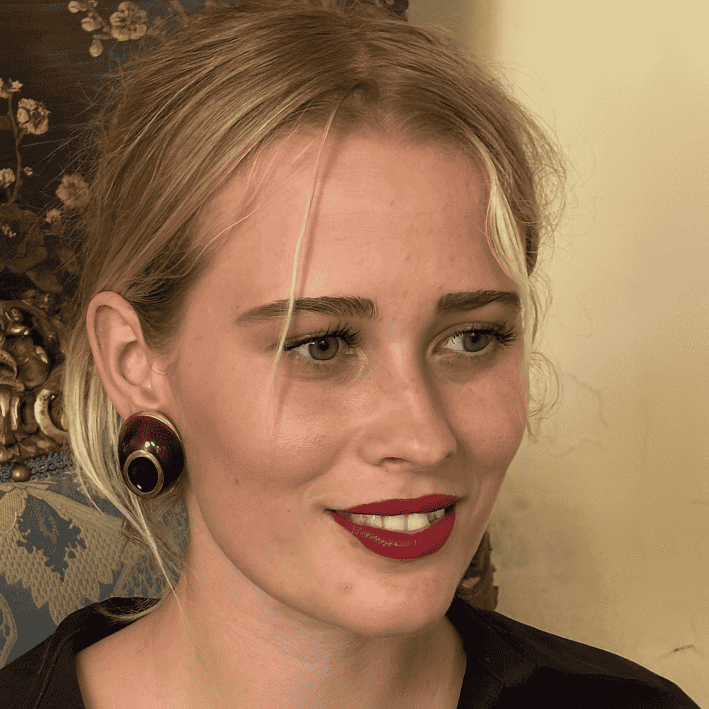 Stephanie Lapis Resin Pierced Earring With Topaz Glass Stone