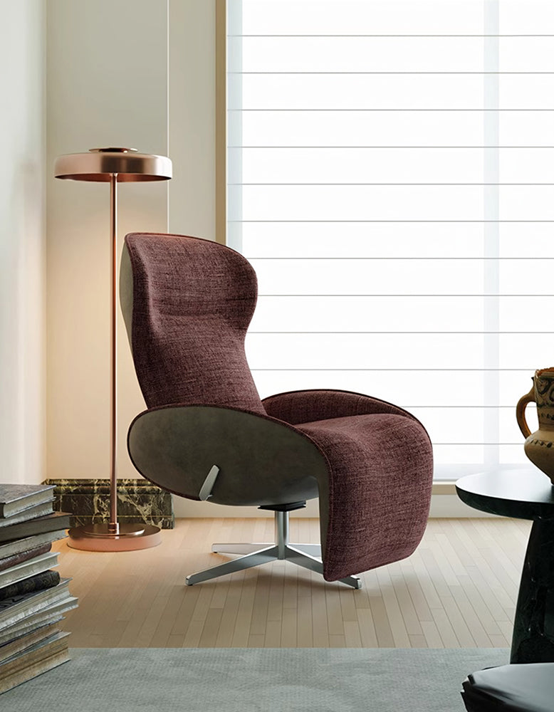 Abt Swivel Lounge Chair With Recliner, Linen