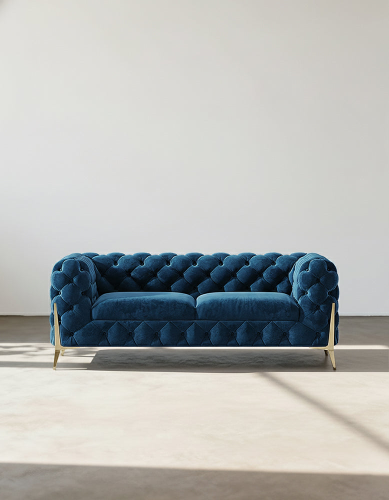 Aaron Two Seater Sofa, Velvet