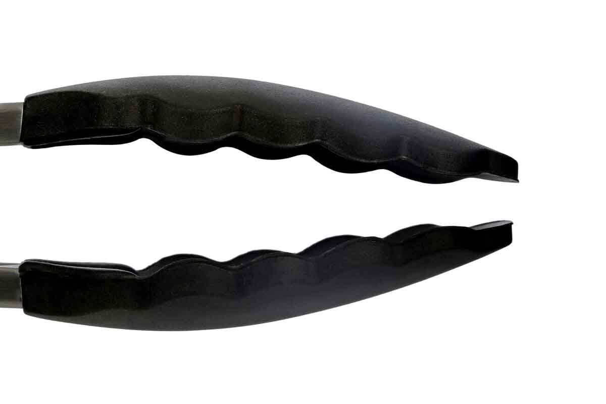 Zing Black Silicone And Stainless Steel Tongs