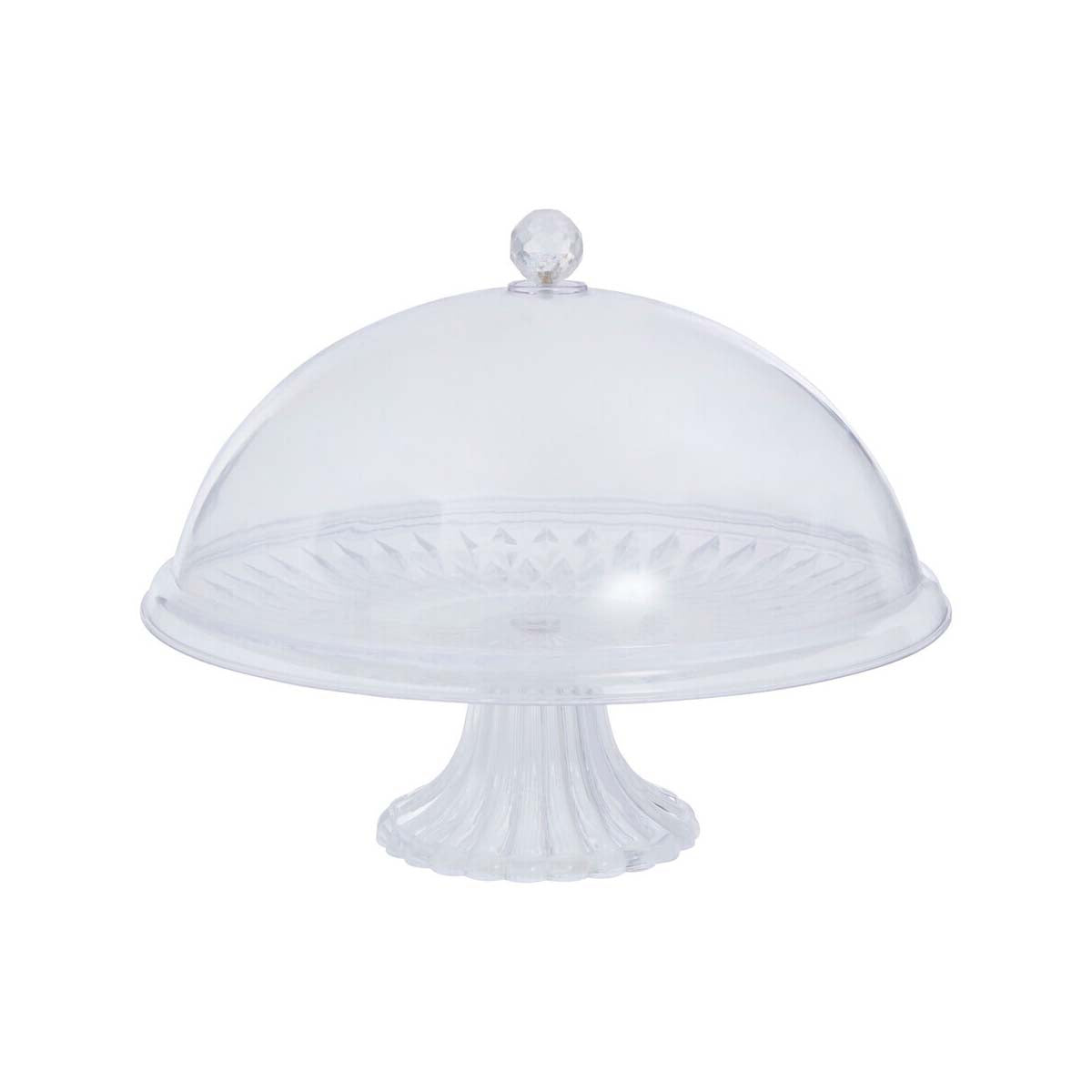 Faye Clear Acrylic Cake Stand With Dome Lid