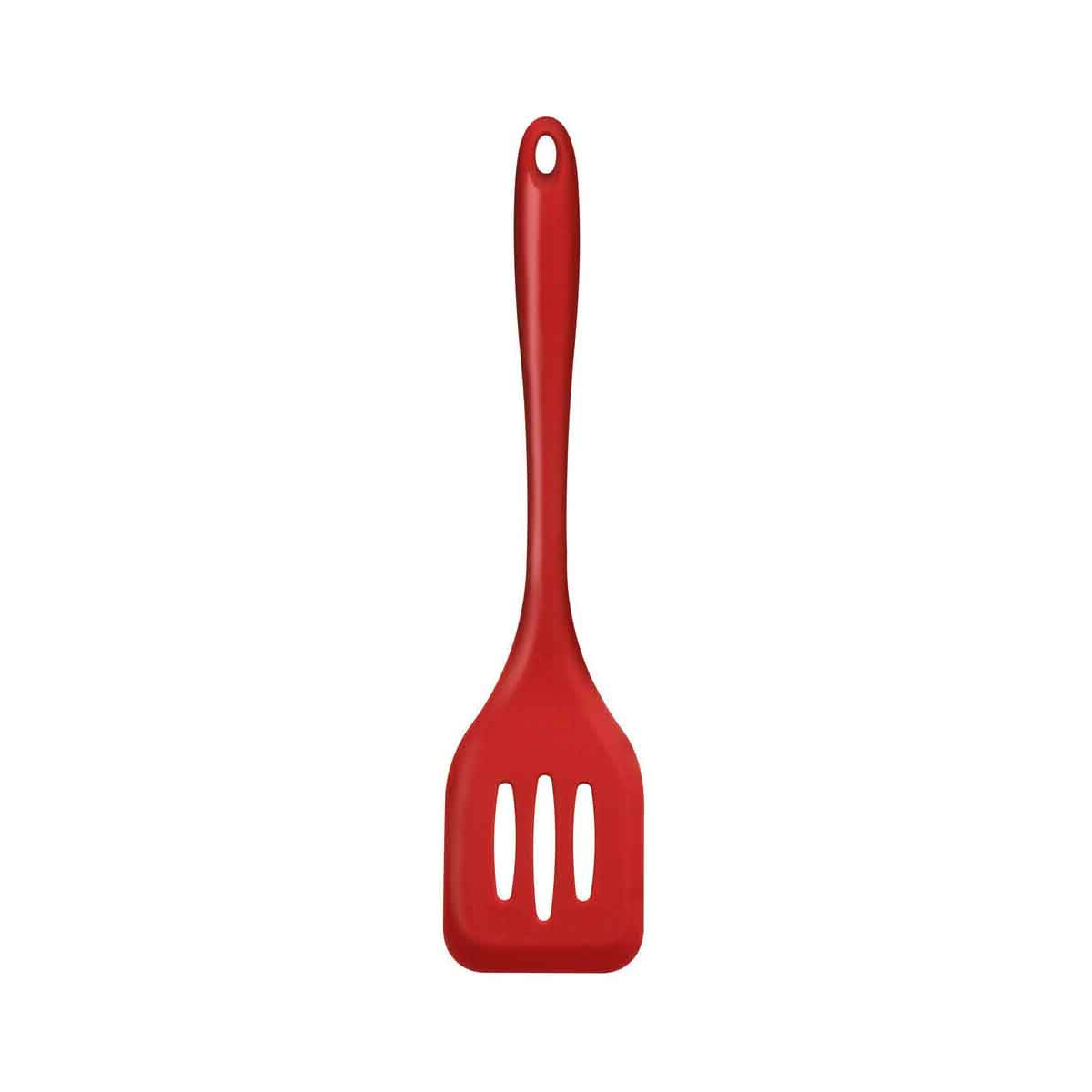 Zing Red Silicone Slotted Turner