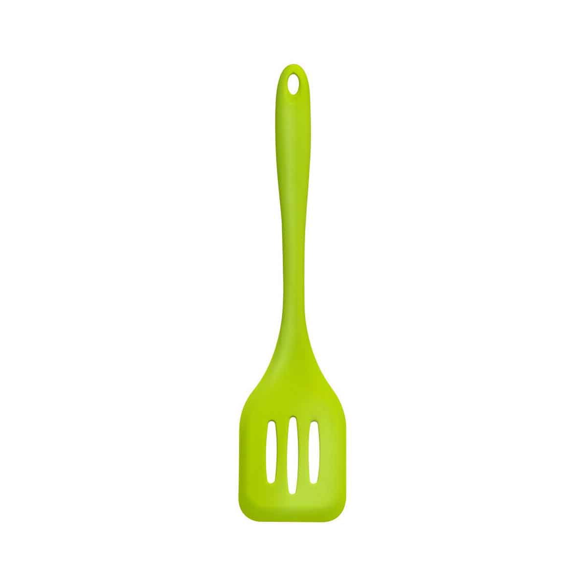 Zing Lime Green Silicone Slotted Turner