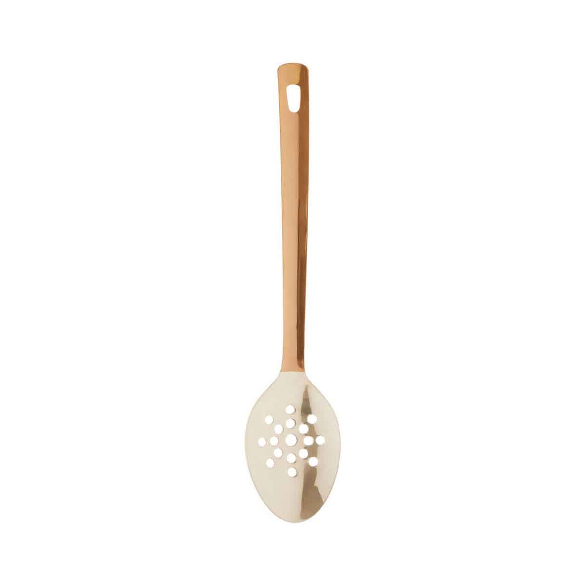 Freya Shiny Copper Finish Slotted Spoon