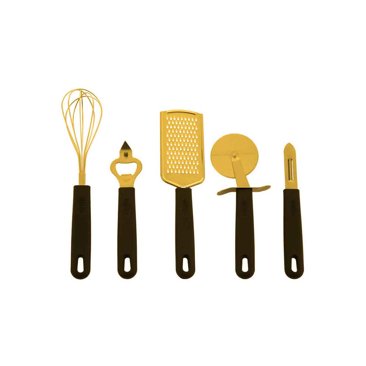 Zing Five Piece Light Gold Kitchen Gadget Set