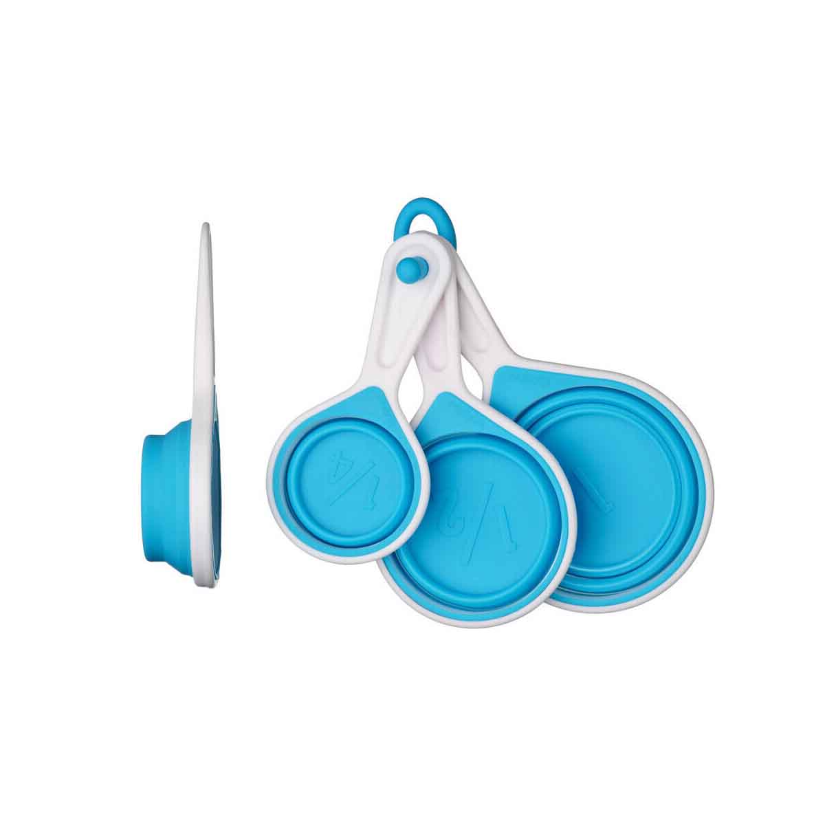 Zing Blue Collapsible Silicone Measuring Cups