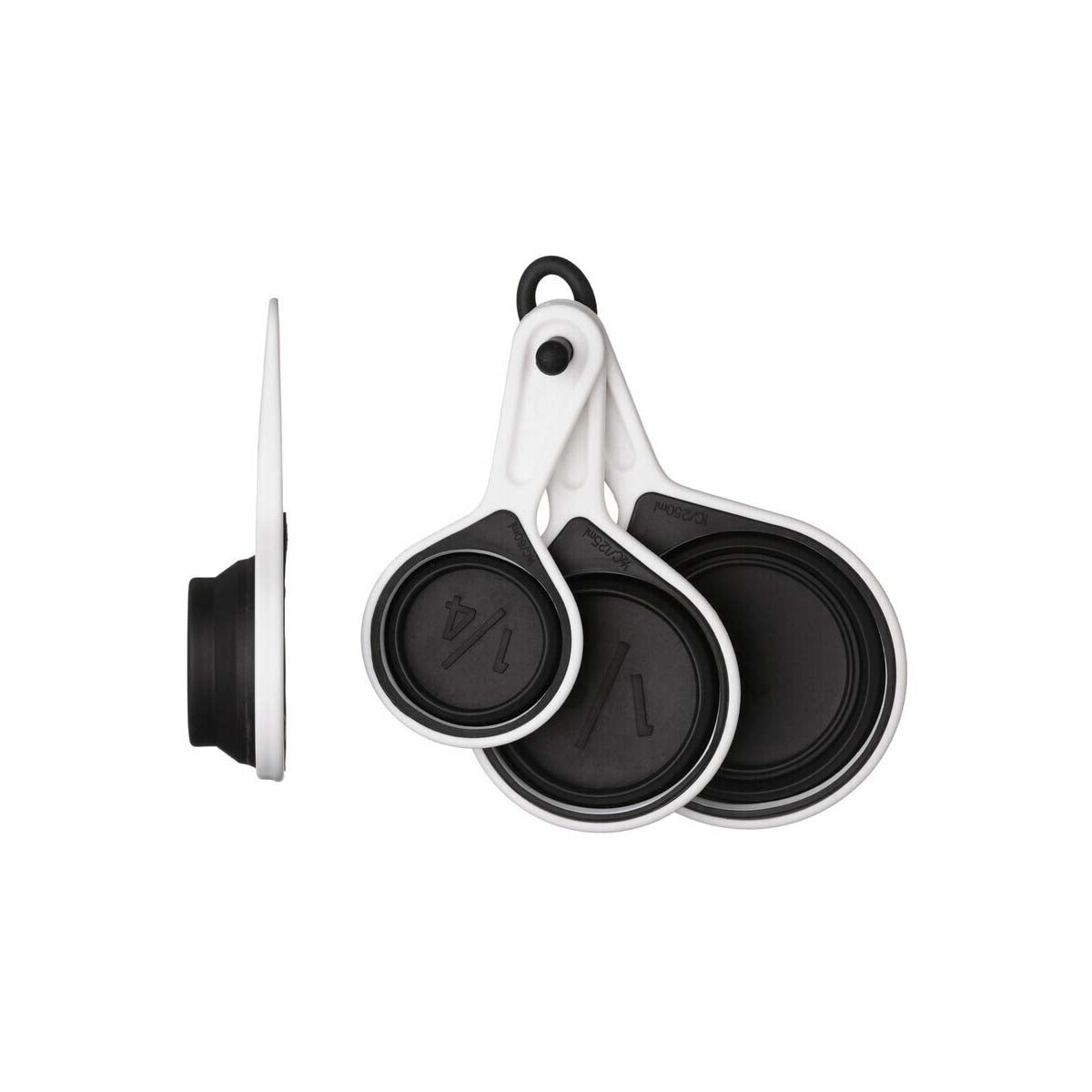 Zing Set of 4 Collapsible Black Silicone Measuring Cups