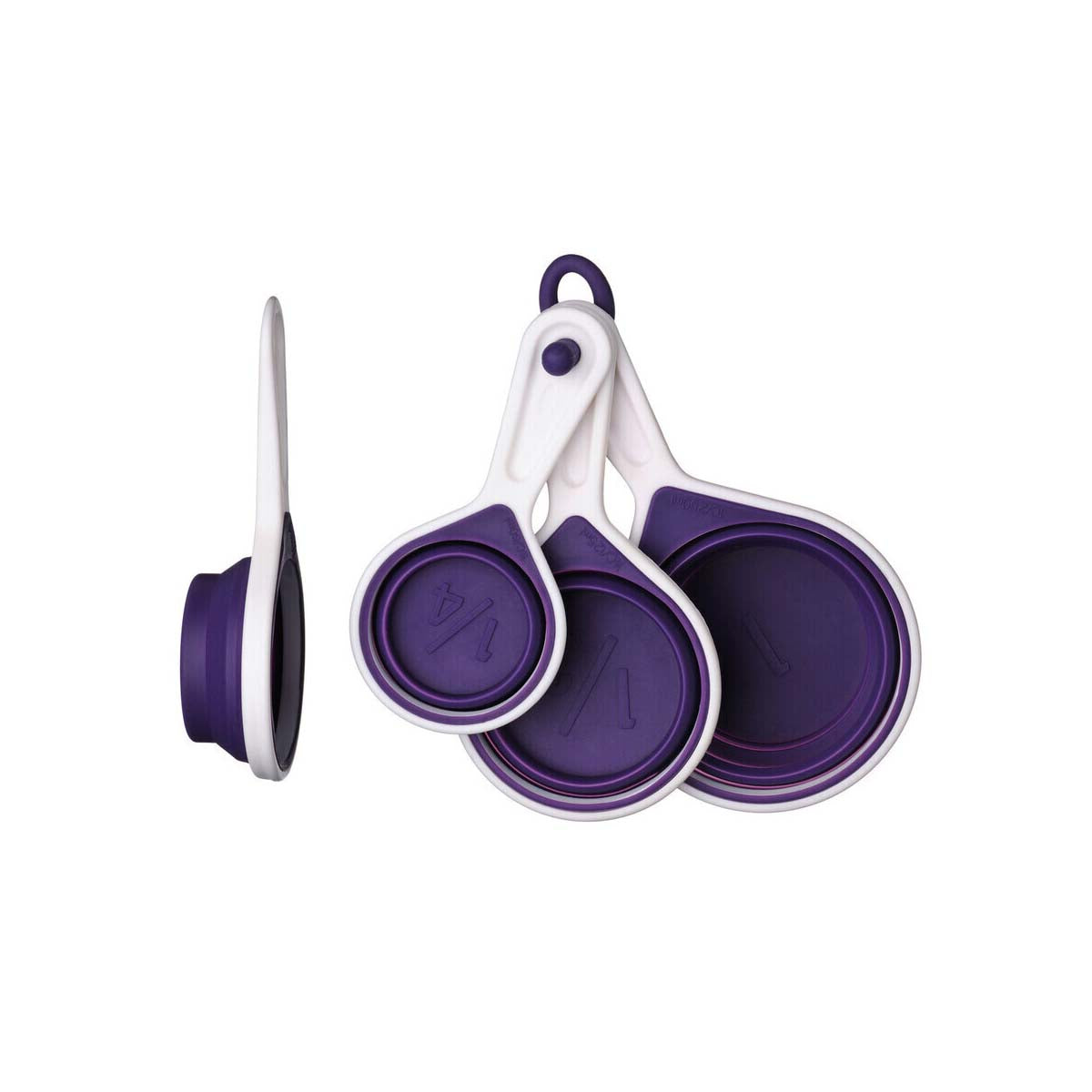 Zing Set of 4 Collapsible Purple Silicone Measuring Cups