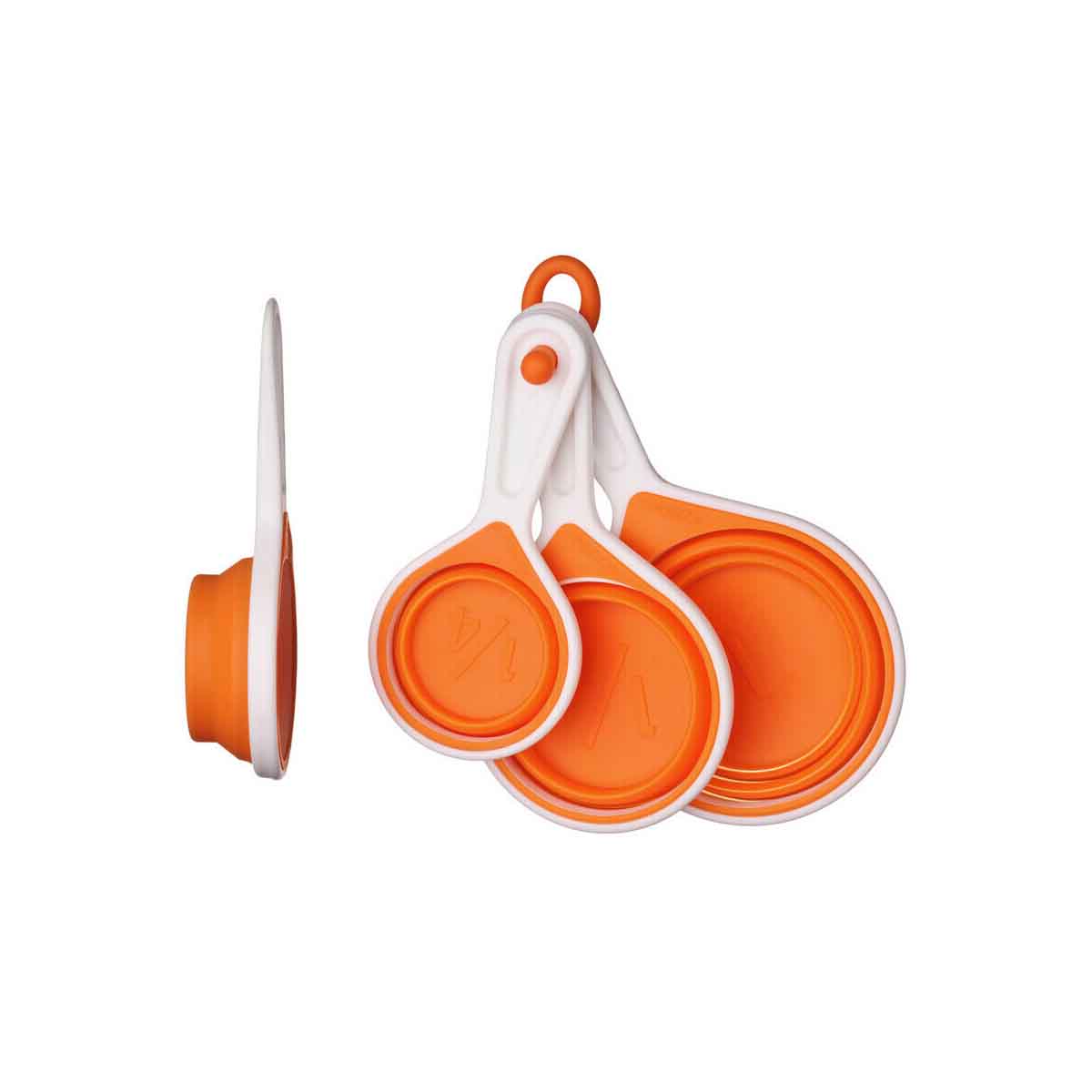 Zing Set of 4 Collapsible Orange Silicone Measuring Cups